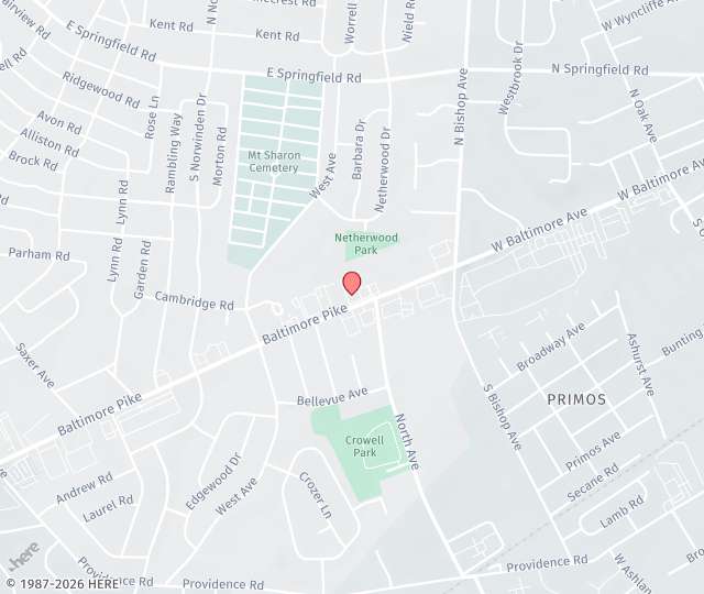 Location Map: 114 Baltimore Pike Springfield, Pennsylvania 19064